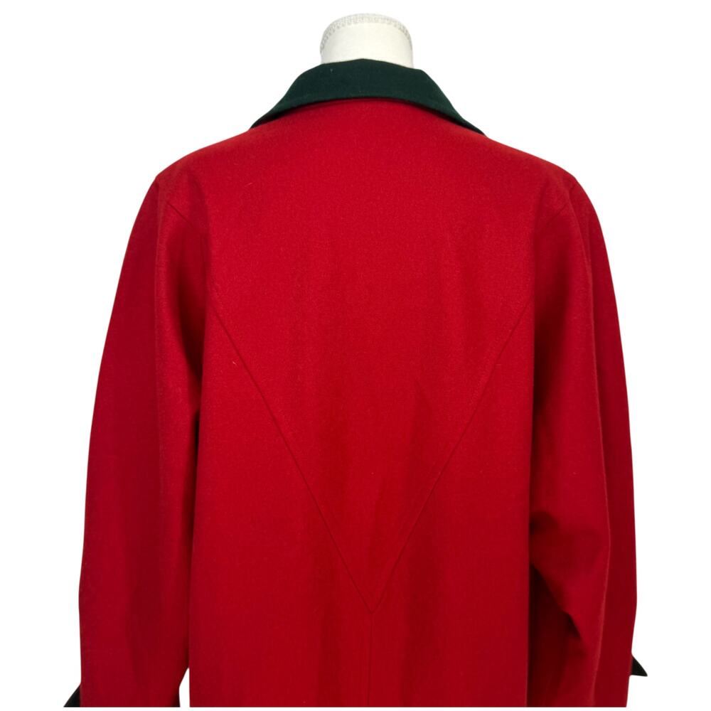 Original VTG Keil Loden München Red Virgin Wool Coat 38 Alpine Bavarian German - Picture 5 of 16